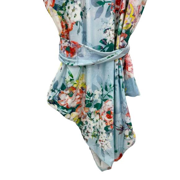 BECCA by Rebecca Virtue Femme Flora One‎ Piece Swimsuit Blue Plus Size 0X - Picture 5 of 11
